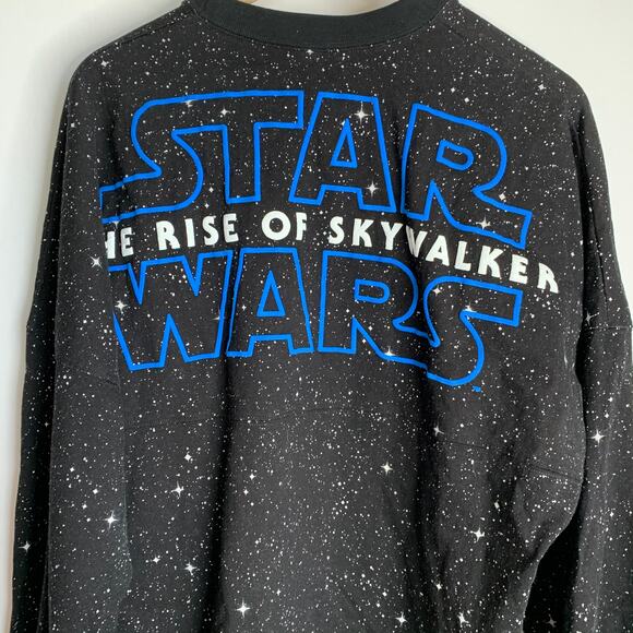 Disney Rise of Skywalker Spirit Jersey Womens Medium Black Longsleeve Graphic - Picture 8 of 13